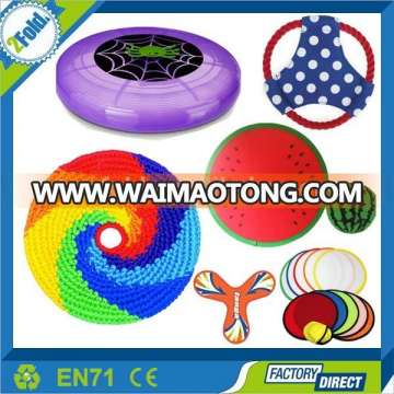 Nylon Polyester Handle Folding Custom Foldable Frisbee